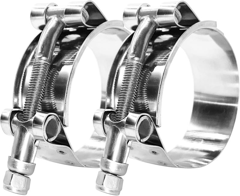 Botten 2 Pack 3.5" T-Bolt Hose Clamp, Clamp Range 95-103mm for 3.5" Hose ID, hose clamps 304 Stainless Steel,hose clamp pliers and clamps heavy duty - Image 1